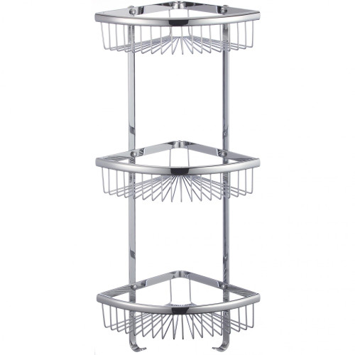 30063 Угловая сетчатая 3-я полка (ХРОМ) GANZER (5/1шт)