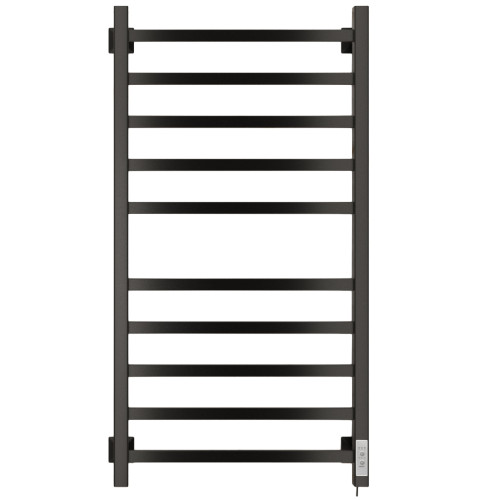 Полотенцесушитель Электрич.кабельный Ника STEP-1 100/50 RAL9005 черный матовый правый тэн