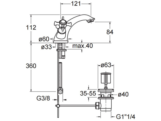 Смеситель для раковины CRISTINA CANOVA CN21146