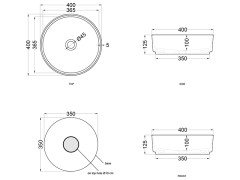 Раковина накладная CIELO SHUI COMFORT SHCOLAT40 CP