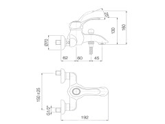Смеситель для ванны FIMA CARLO FRATTINI LAMP F3304/1CR
