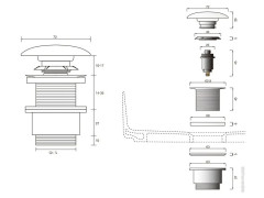 Выпуск для раковины CIELO SIWA PILSLBR AV