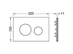 Стеклянная лицевая панель смыва TECE Teceloop 9240678