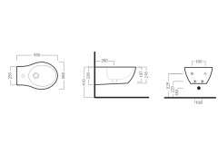 Биде подвесное HATRIA LE FIABE Y1BP01