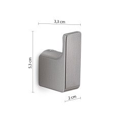 Gedy Pirenei, набор из 2-х крючков, цвет зачищенный хром