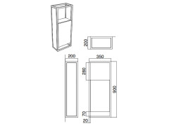 Держатель раковины навесной Scarabeo FRAME 1839/NROP/90