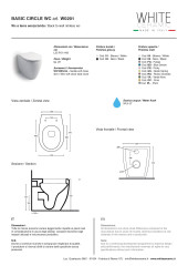 White Ceramic Basic, напольный безободковый унитаз 52x36x43h см, цвет белый глянцевый