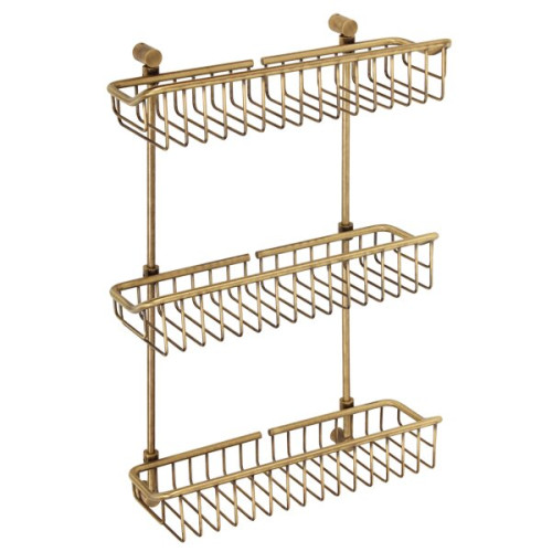 Решетка большая тройная L40xP15xH60 см., бронза Migliore COMPLEMENTI