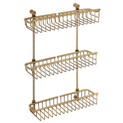 Решетка большая тройная L40xP15xH60 см., бронза Migliore COMPLEMENTI