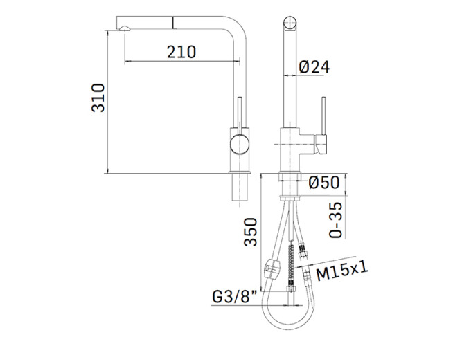 Смеситель для кухни MAMOLI PROGRAMMA CUCINA 721100000001