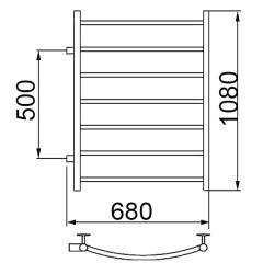 Полотенцесушитель Ника ARC ЛД 100/60 бок. подкл. 50 см