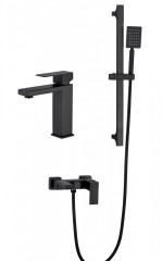 91304-C Душевой комплект (3 в 1) НЕРЖ (ЧЕРНЫЙ) HANSEN  (5/1шт)