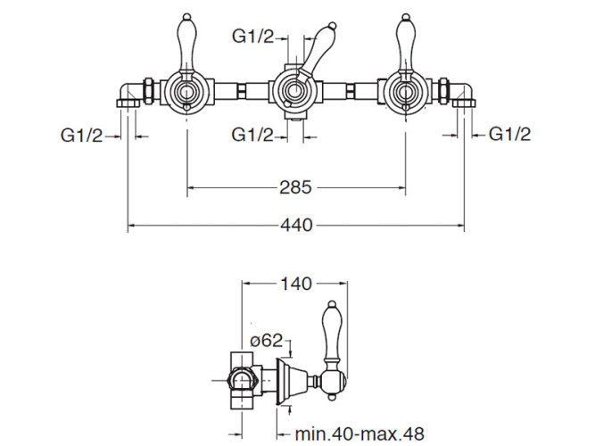 Смеситель для душа CRISTINA CANOVA ELITE CL11452