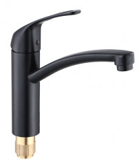 16033-C Смеситель для кухни (ЧЕРНЫЙ) &quot;GANZER&quot;  (10/1шт)