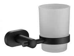 5105-C Стакан стеклянный, настенный  (ЧЕРНЫЙ) ViEiR  (30/1шт)