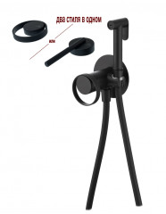 19157-C Смеситель встраиваемый с ГИГ. душем (ЧЕРНЫЙ) GANZER (10/1шт)