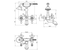 Смеситель для ванны FIMA CARLO FRATTINI EPOQUE F5054CR