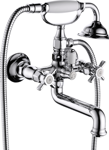 15032 Смеситель 2-ух руч. для ванны корот. "GANZER" (6/1шт)