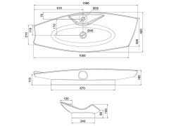 Раковина накладная Scarabeo KONG 8054/R