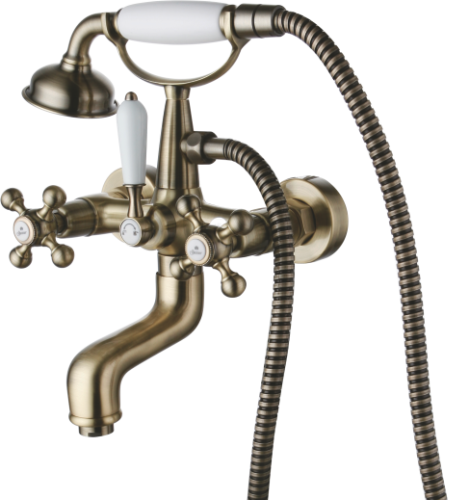 09032-D Смеситель 2-ух руч. для ванны БРОНЗ GANZER  (6/1шт) Л/К