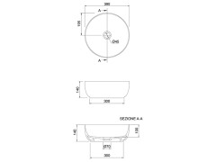 Раковина накладная Scarabeo GLAM 1807/RRR