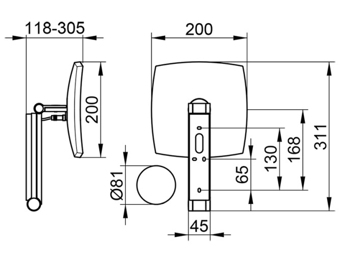 Зеркало косметическое KEUCO ILOOK MOVE 17613059002