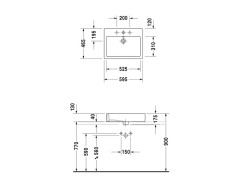 Раковина подвесная/накладная DURAVIT VERO 0452600000