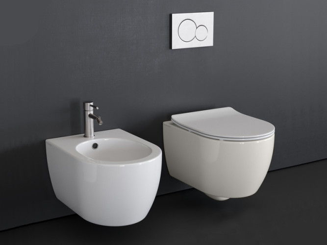 Унитаз подвесной, безободковый Scarabeo MOON 5520/CL