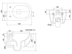 Унитаз подвесной, безободковый Scarabeo MOON 5520/CL
