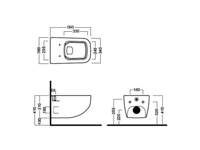 Унитаз подвесной безободковый HATRIA NEXT A0Y1F108