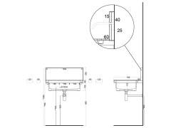 Пристенная панель CIELO ELLE  ELP70 CM