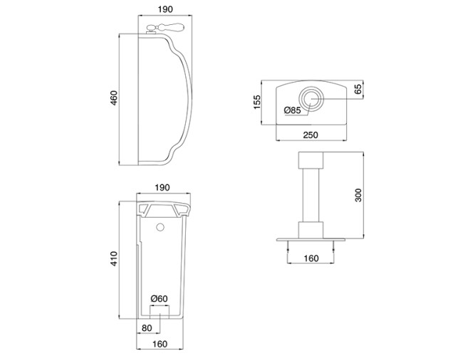 Бачок сливной Scarabeo CASTELLANA 5365/BR