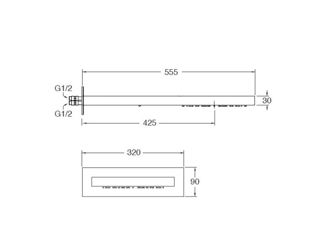 Верхний душ CRISTINA SANDWICH PD38228