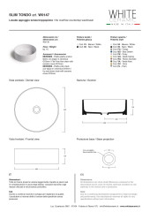 White Ceramic Slim, накладная круглая раковина Ø40x13h см, цвет сливовый матовый