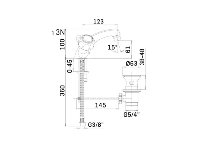 Смеситель для раковины MAMOLI ALFA-BETA 44660000A151