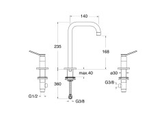Смеситель для раковины CRISTINA EAST SIDE ES90651