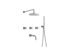 Полный комплект скрытого смесителя для ванны CRISTINA CROSS ROAD CR11313