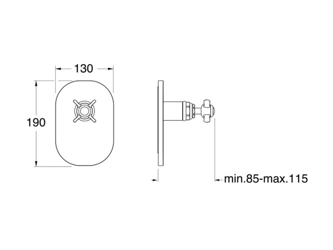 Наружные части прогрессивного смесителя для душа CRISTINA LONDRA LD66692