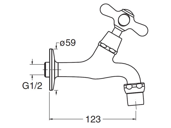 Кран холодной воды CRISTINA IMPERO IM65251