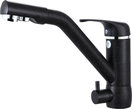 16026-C Смеситель (ЧЕРНЫЙ)с фильтром "GANZER" (10/1шт)