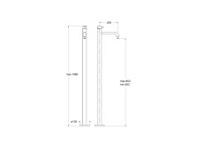Смеситель для раковины напольный CRISTINA TRICOLORE VERDE TV99051