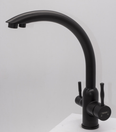 15086-C Смес. из НЕРЖ. для кух. под. фильт (ЧЕРНЫЙ) HANSEN  (10/1шт)