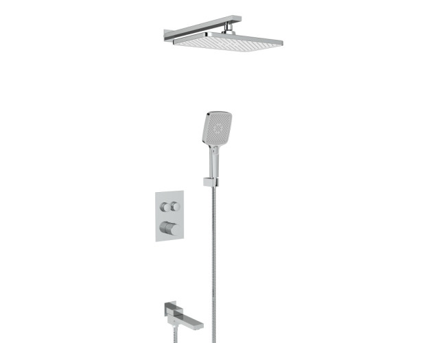 25006-3 Встроенный смес для ванны с 3-функ.  (ХРОМ) ViEiR  (6/1шт)