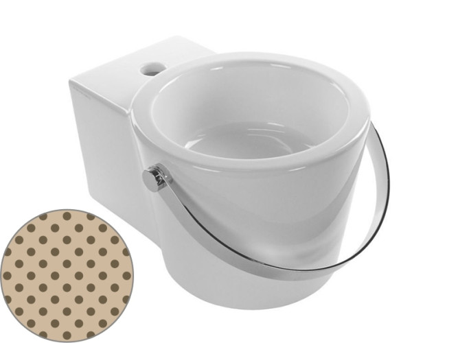 Раковина накладная или подвесная Scarabeo BUCKET 8804CR/SEM