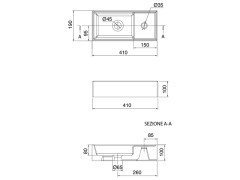 Раковина накладная Scarabeo TEOREMA 2.0 5129/RENT