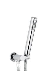 Emmevi, набор ручного душа 154: шланг 150см. из латуни (C02706А), однорежимная лейка, цвет черный матовый