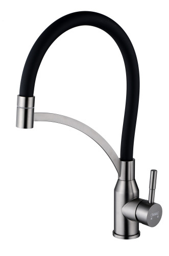 56043-PC Смес. из НЕРЖ. для кух. (ГРАФИТ с гиб. ЧЕР. изл.) HANSEN  (20/1шт)