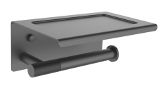 5510-G Держатель для туалетной бумаги с полкой (ГРАФИТ) ViEiR  (20/1шт)