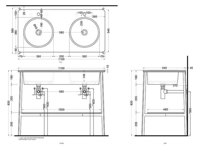 Столешница CIELO I CATINI CAPIDM AZ