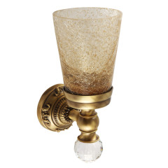 Cтакан настенный, стекло/бронза/Swarovski Migliore Cristalia